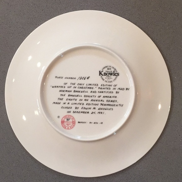 Norman Rockwell plate “Scotty Plays Santa” 1981 - Picture 2 of 2